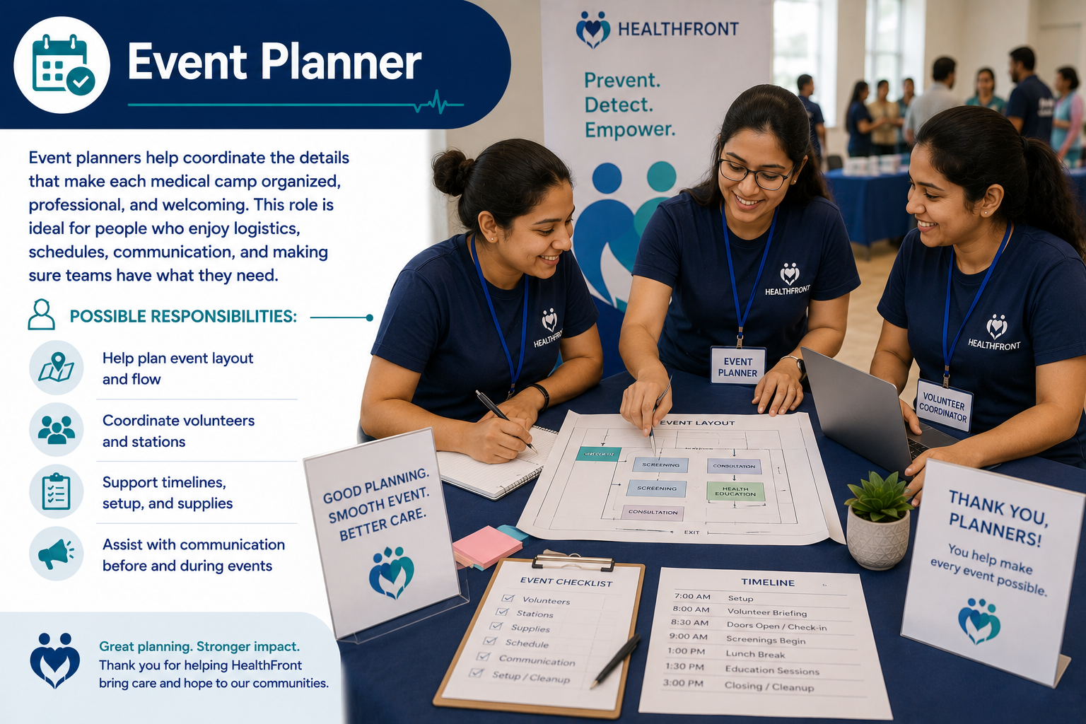 Event Planner volunteers with HealthFront