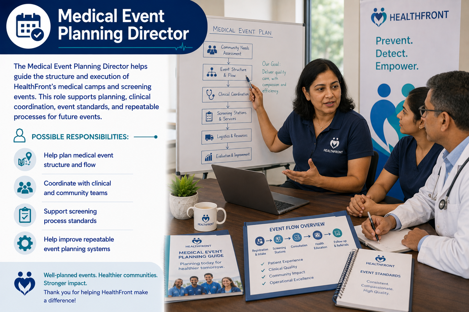 Medical Event Planning Director volunteers with HealthFront